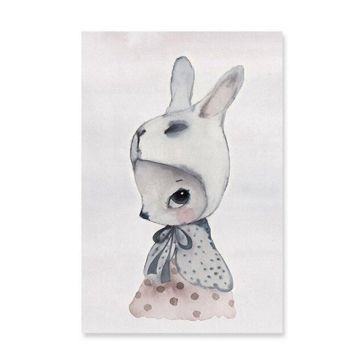 Watercolor Cartoon - Canvas Wall Art Painting with UV-Resistant Laminate