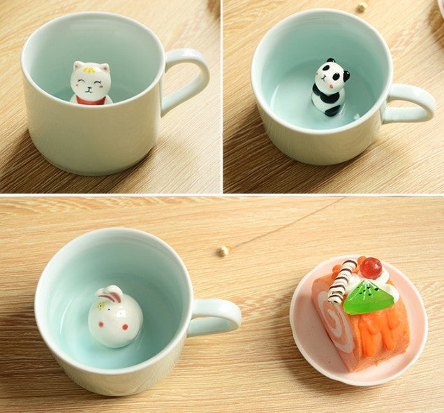 BowLift | 3D Creative Cartoon Animal Ceramic Mugs