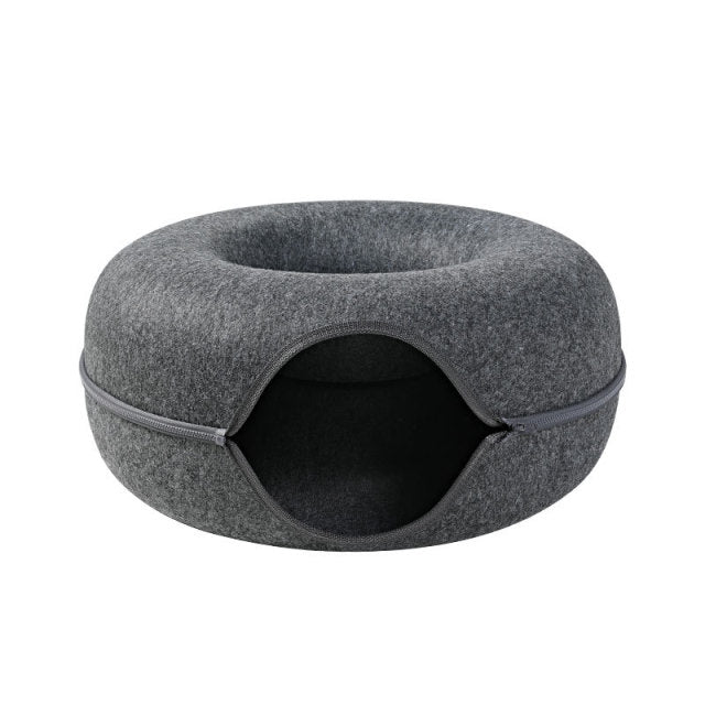 BowLift | Donut Natural Felt Pet Cave Bed