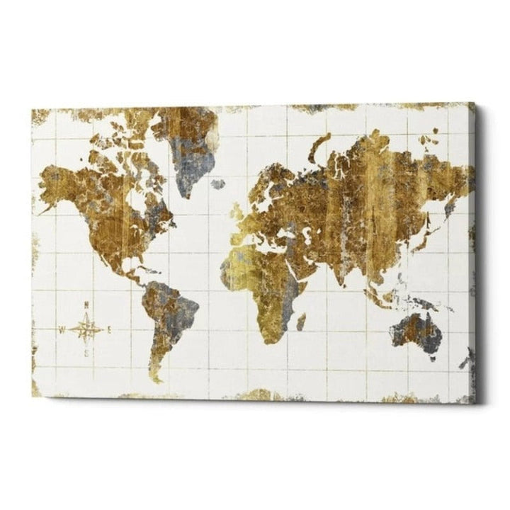 World Paper Map - Canvas Wall Art Painting | Bowlift