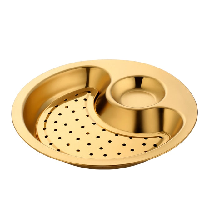 BowLift | Creative Stainless Steel Double Breakfast Tray