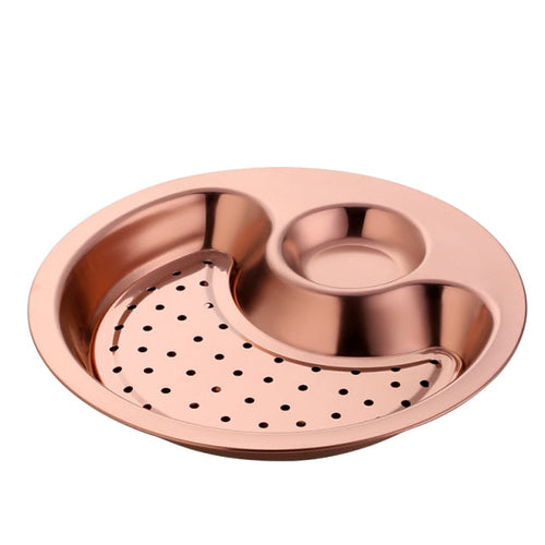 BowLift | Creative Stainless Steel Double Breakfast Tray