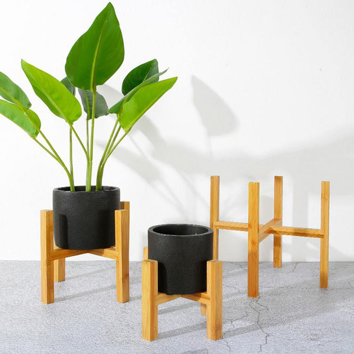 BowLift | BambooElevate Plant Stand made of bamboo wood | Adjustable & Stable | Perfect for indoors