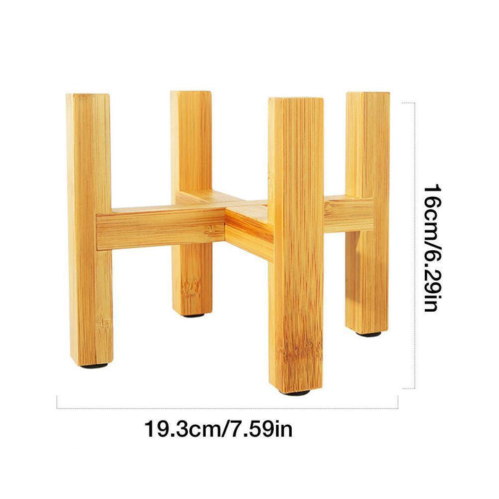 BowLift | BambooElevate Plant Stand made of bamboo wood | Adjustable & Stable | Perfect for indoors