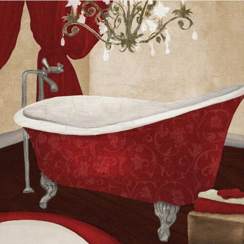 Modern Retro Bathroom - Canvas Wall Art Painting | Bowlift