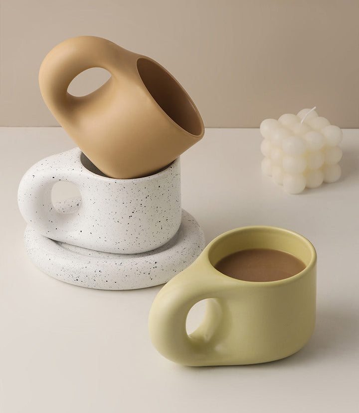 BowLift | Nordic Ceramic Handle Handmade Mug