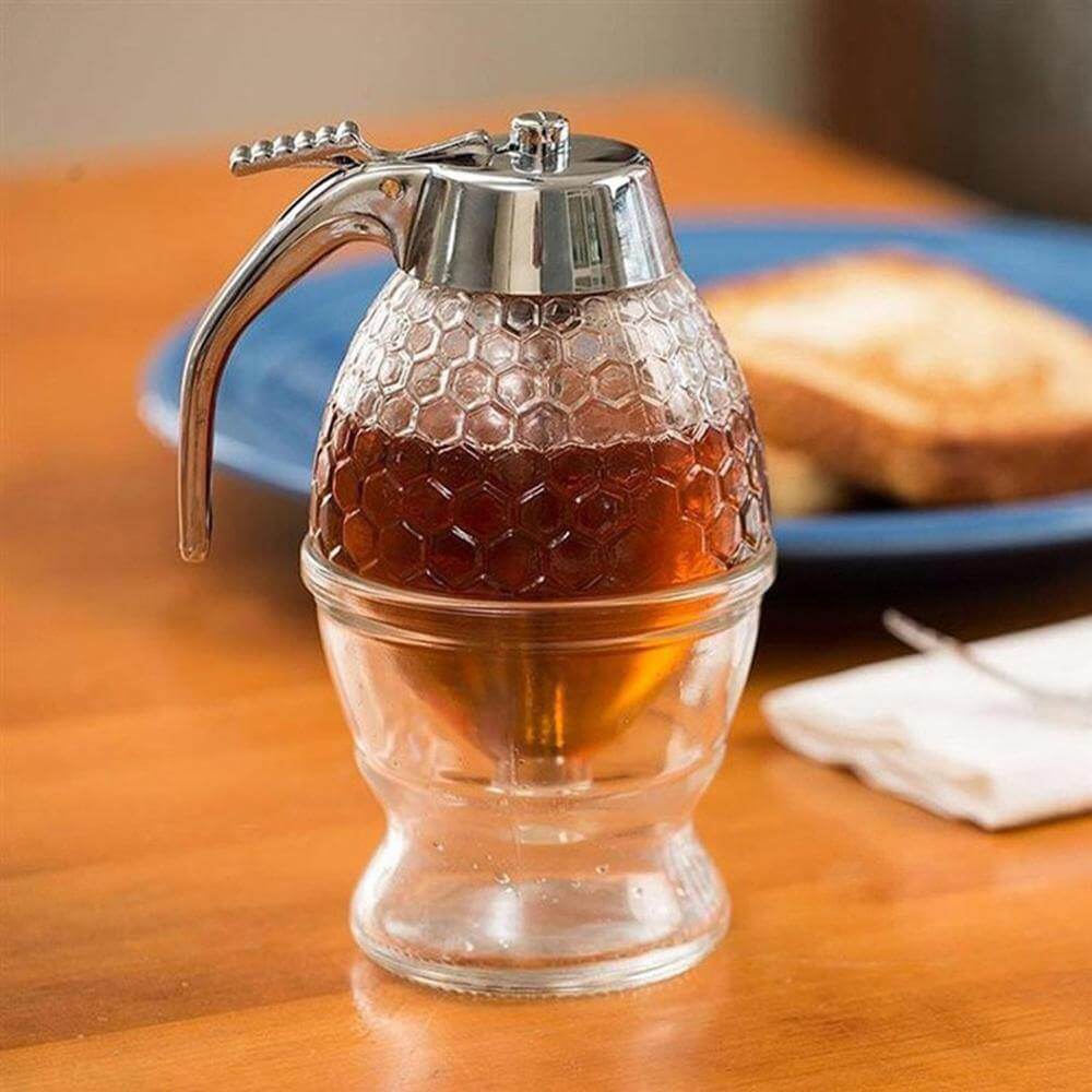 BowLift | Honeycomb Jar Honey Dispenser