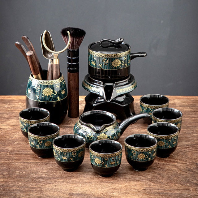 BowLift | Vintage Chinese Style Unique Ceramic Tea Set
