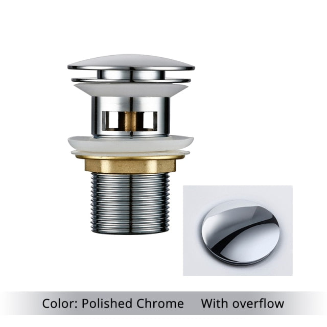 BowLift | Polished Brass Bathroom Sink Drains