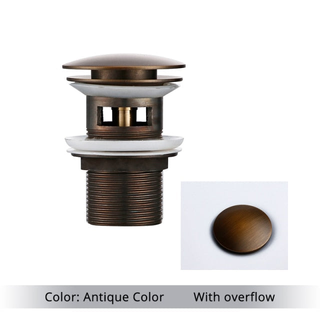 BowLift | Polished Brass Bathroom Sink Drains