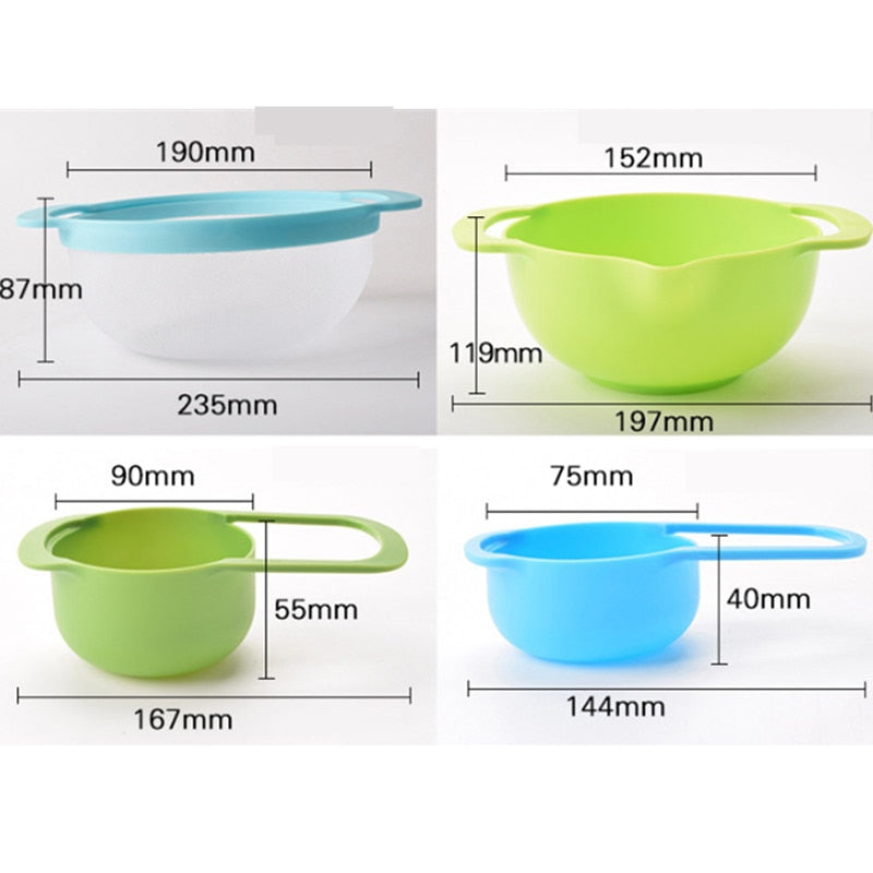 BowLift | Rainbow Multifunctional Stackable Kitchen Bowl Set