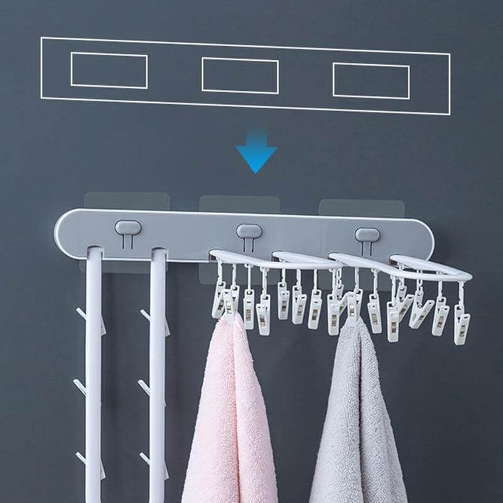BowLift | Wall-Mounted Folding Easy Drying Sock Hanger Rack
