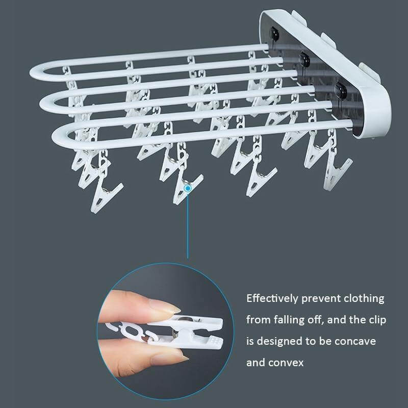 BowLift | Wall-Mounted Folding Easy Drying Sock Hanger Rack