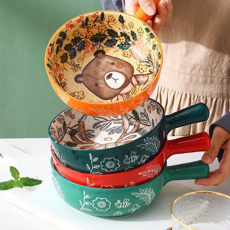 BowLift | Handmade Animal Flower Large Ceramic Bowl