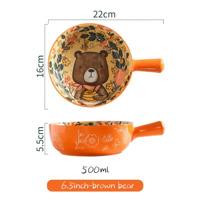 BowLift | Handmade Animal Flower Large Ceramic Bowl