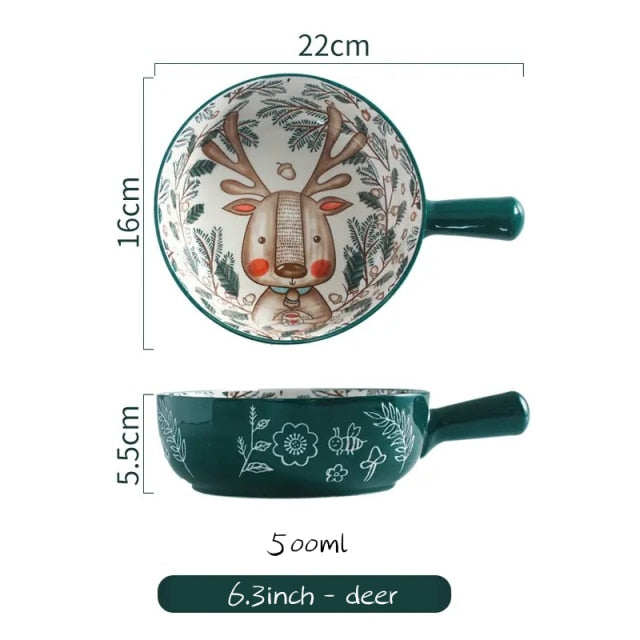 BowLift | Handmade Animal Flower Large Ceramic Bowl