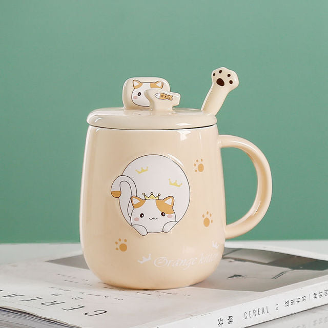 BowLift | Cute Cartoon Kitty Mug Set