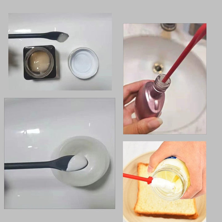 BowLift | Flexible Long Handle Bottle Scraper Spoon Set