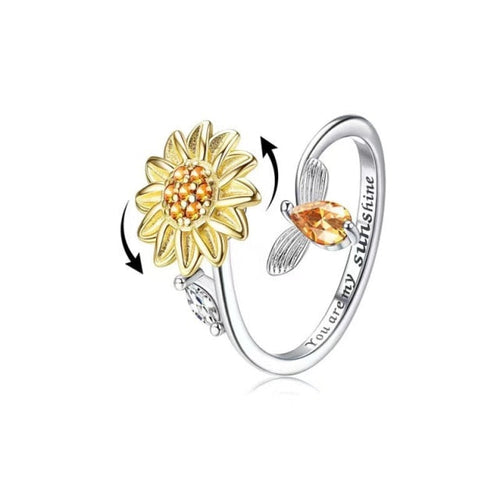 BowLift | Elegant Sunflower Sunshine Rotating Ring