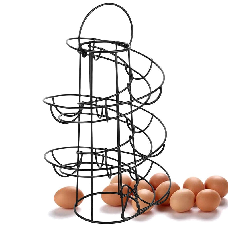 BowLift | Creative Spiral Egg Dispenser Storage Rack