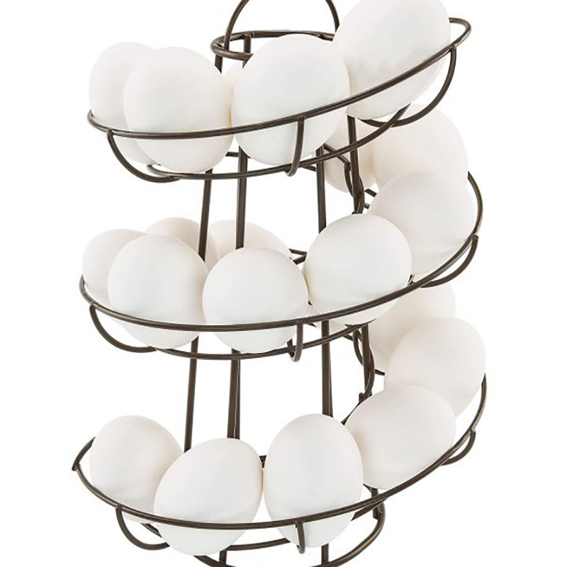 BowLift | Creative Spiral Egg Dispenser Storage Rack