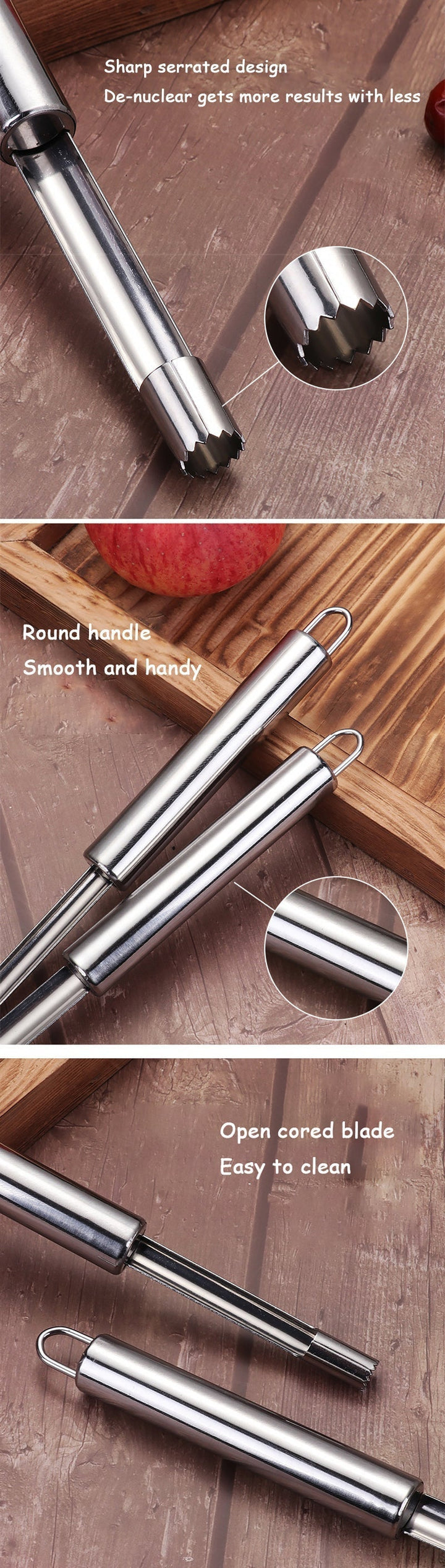 BowLift | Stainless Steel Fruit Core Remover Tool