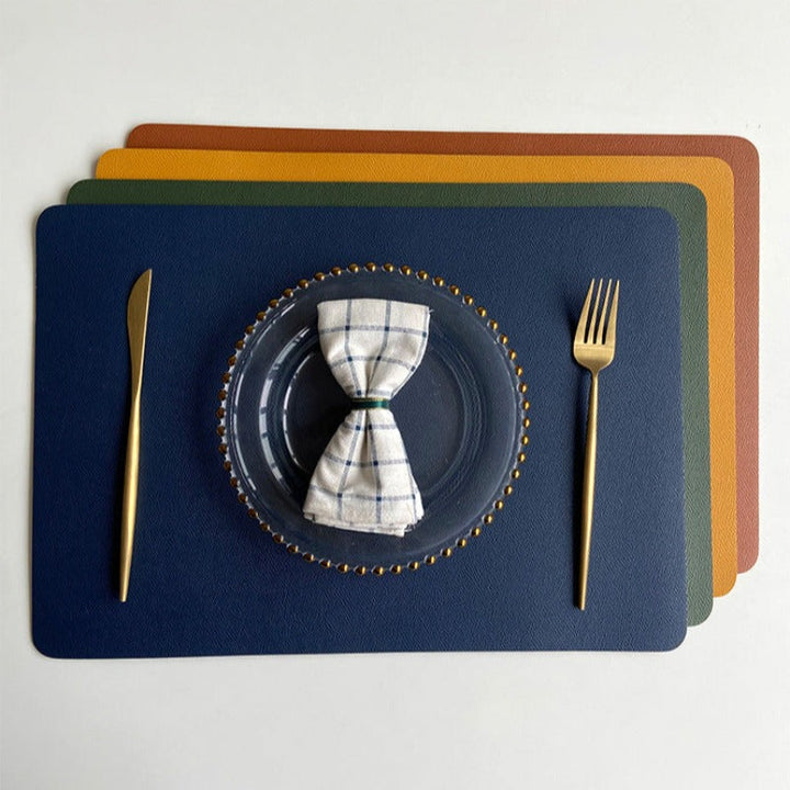 BowLift | Modern Rectangular Waterproof PU Leather Place Mats