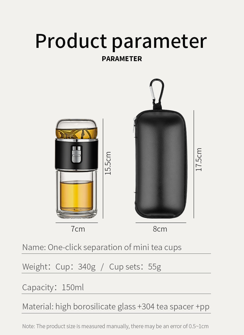 BowLift | Double Glass Tea Infuser Thermos Bottle