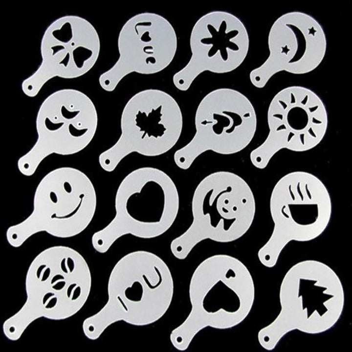 Latte Stencil Kit - 16 Piece Set | Bowlift
