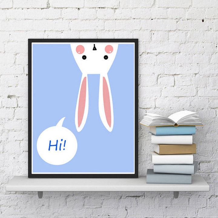 Modern Cartoon Animals - Canvas Wall Art Painting with Animal Designs