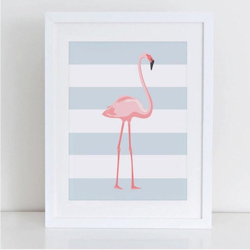 Modern Cartoon Animals - Canvas Wall Art Painting with Animal Designs