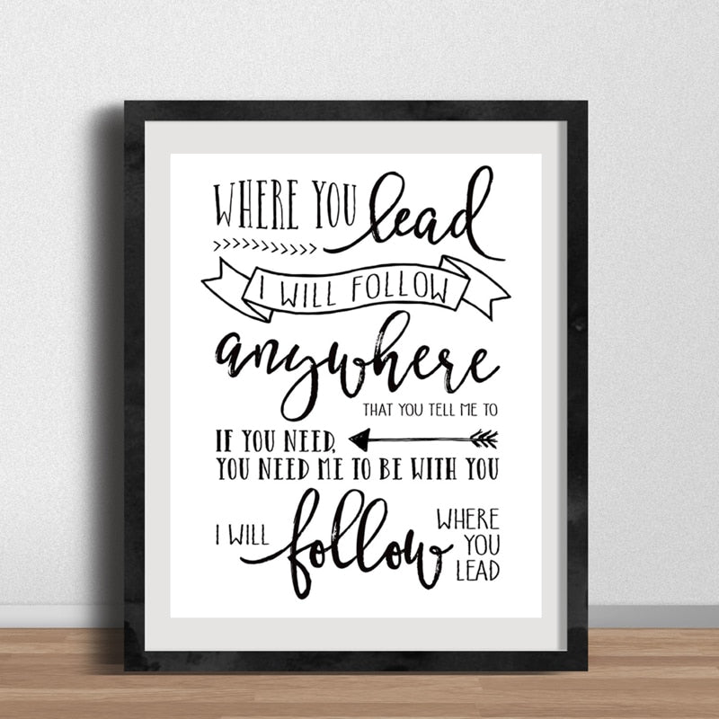 Where You Lead I Will Follow - Canvas Wall Art Painting | Bowlift