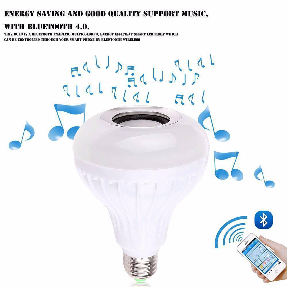 BowLift | Wireless Bluetooth Music Bulb Light Loudspeaker - 12w LED Speaker Color-changing