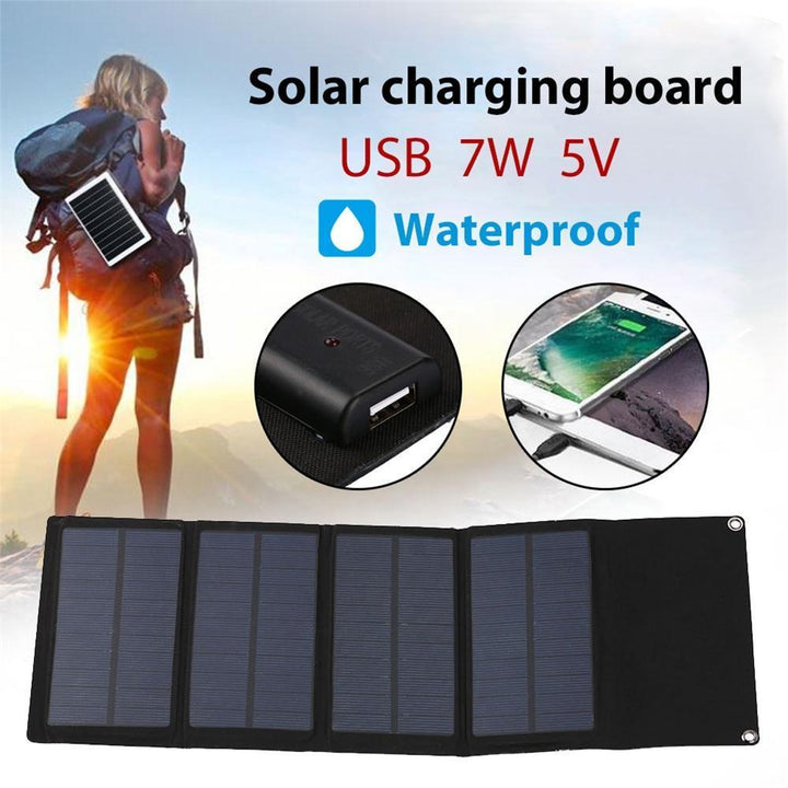 BowLift | Portable Folding Solar Cells 7W Generator phone Charger USB Output