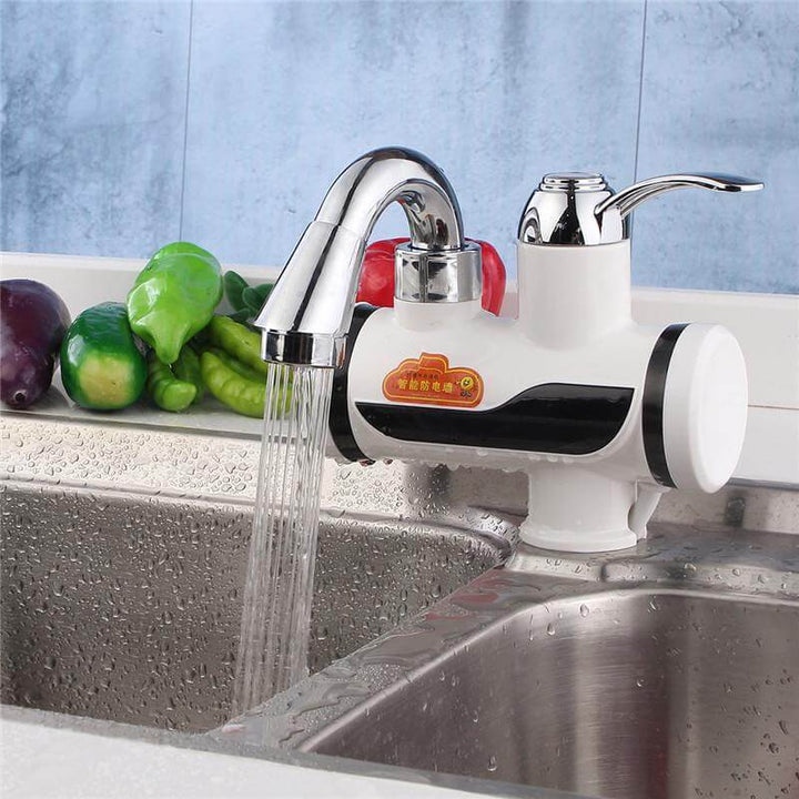BowLift | Mounted Plastics Deck White LED Digital Tankless Electric Instant Faucet
