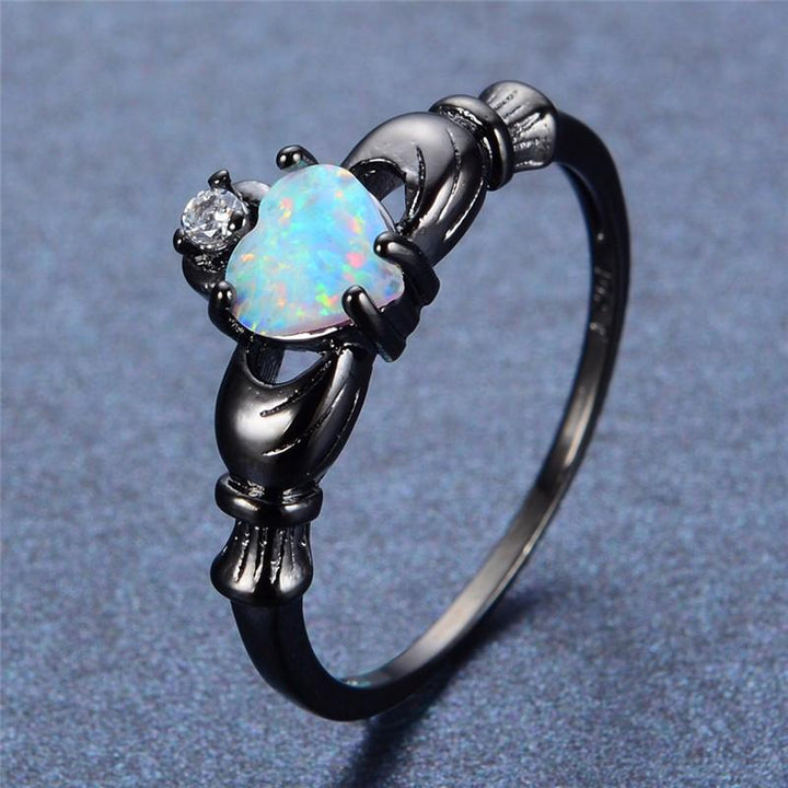 Fire Opal Heart Ring | Bowlift