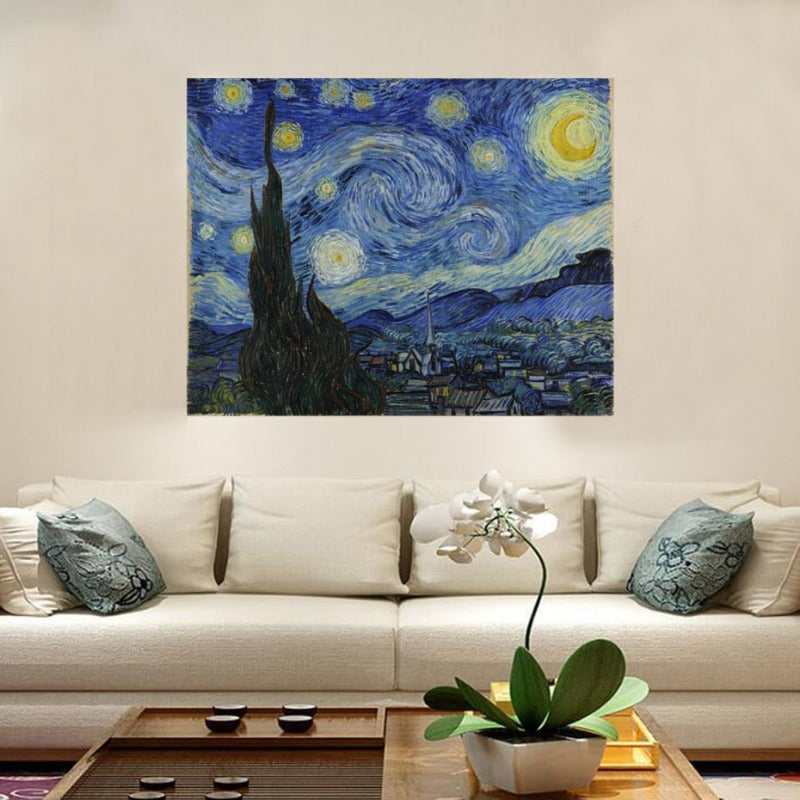 Van Gogh Classical Abstract Canvas Painting Starry Night | Bowlift