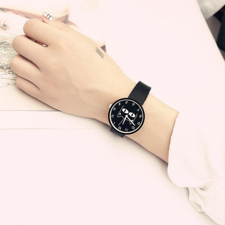 BowLift | Black Minimalist Cat Lover Delight Designer Women Watch