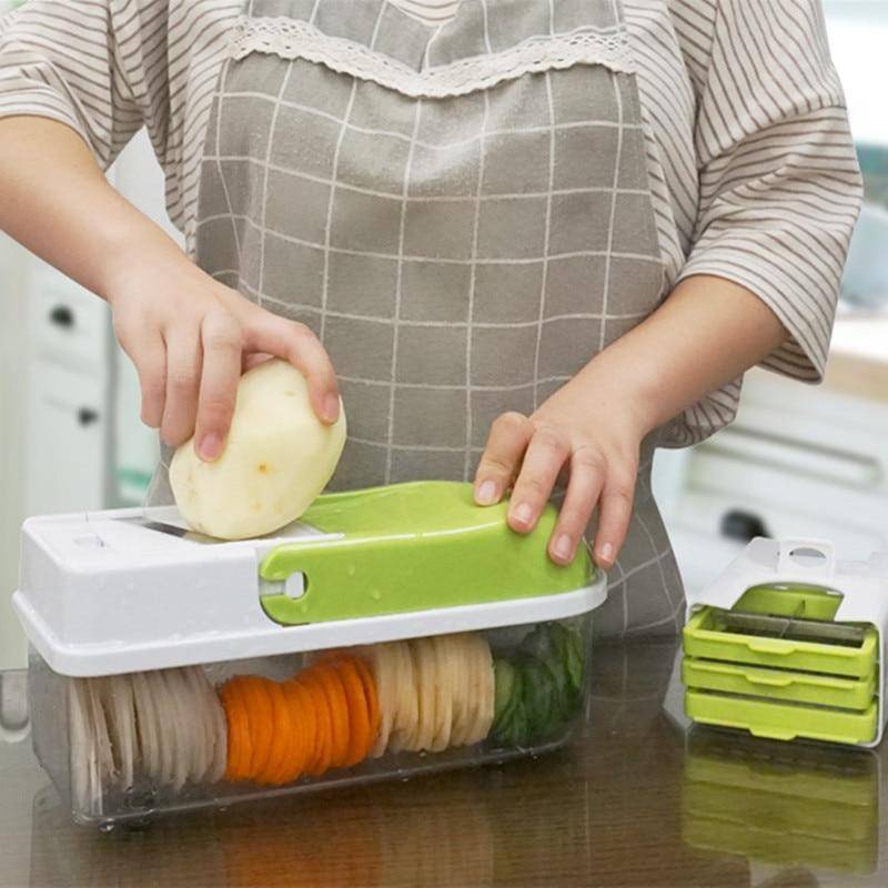 BowLift | Multifunction Vegetable Slicer with 8 Dicing Blades