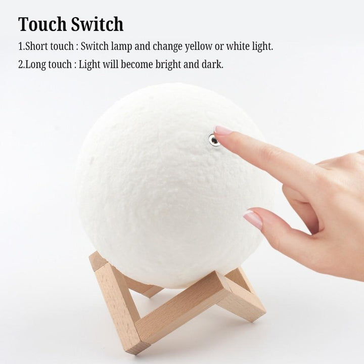 BowLift | Rechargeable Wireless Dual Color Lunar Full Moon Night LED Lamp