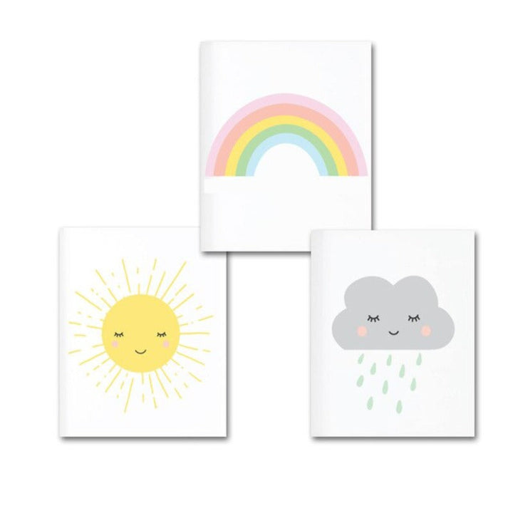 Modern Cartoon Rainbow - Canvas Wall Art Painting | Bowlift