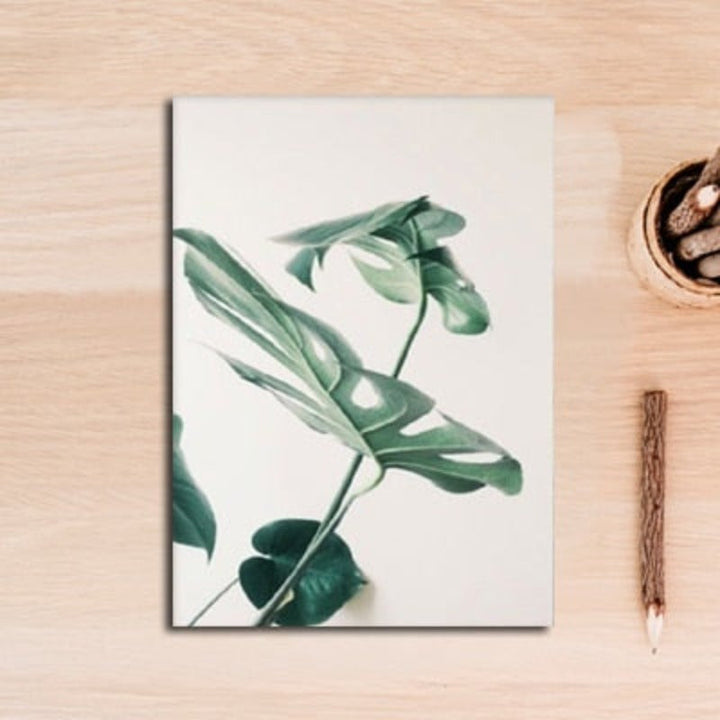 Modern Refreshing Landscape Green Leaves - Canvas Wall Art Painting | Bowlift