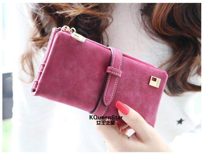 BowLift | New Winter Fashion Trends Pumping  Frosted Multi-card position two fold wallet