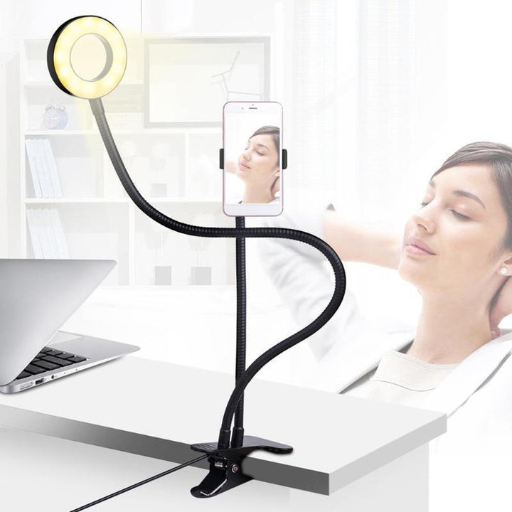 BowLift | 2 In 1 live streaming Phone Holder With LED Selfie Ring Light