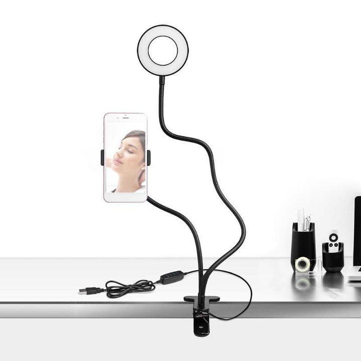 BowLift | 2 In 1 live streaming Phone Holder With LED Selfie Ring Light