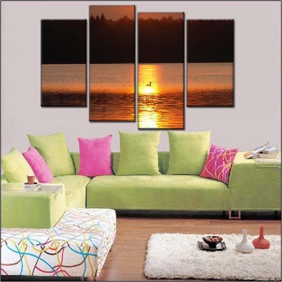 Sunset Reflects - Canvas Wall Art Painting | Bowlift