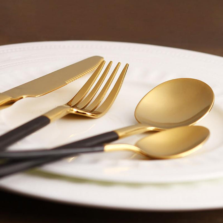 Hemingway Black/Gold Silverware | Bowlift