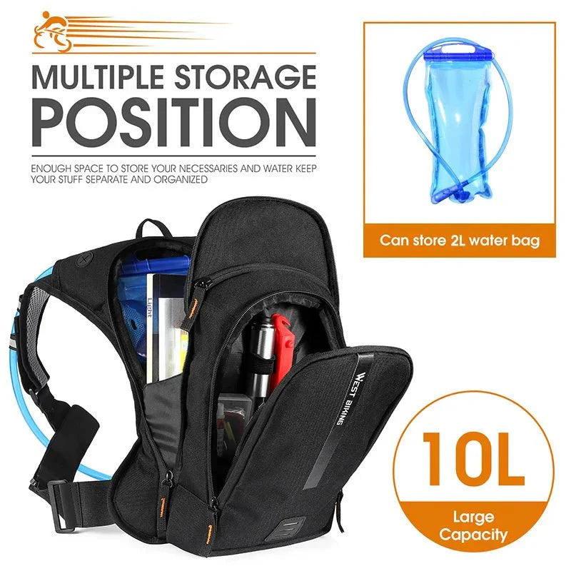 BowLift | Prosport Hydro Pack – Ultralight 10L cycling backpack with hydration system