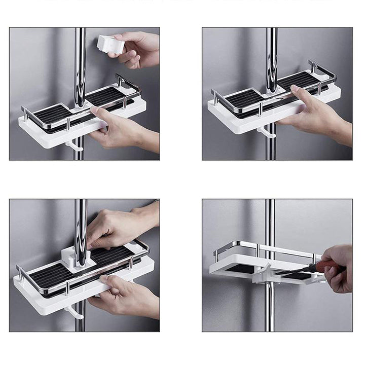BowLift | BathBuddy | No-Drill Shower Shelf – Space-Saving Bathroom Storage