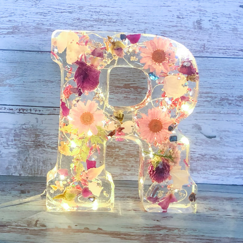 BowLift | Dried Flower Letters Night Light